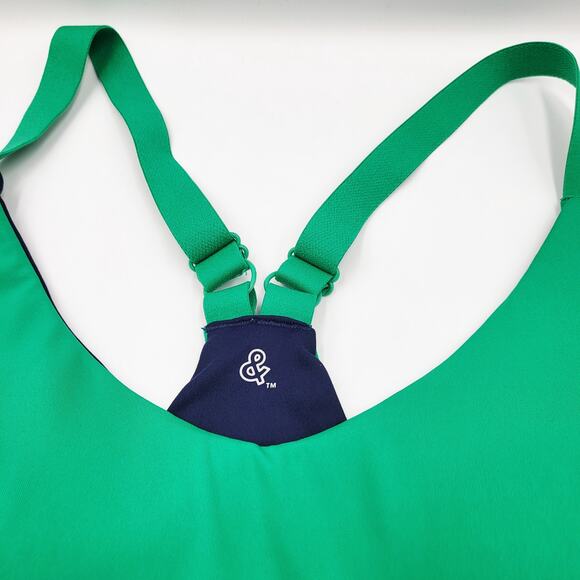 Love & Sports Green & Blue Reversible Molded Cups Sports Bra Women's Size L/XL - Picture 7 of 7